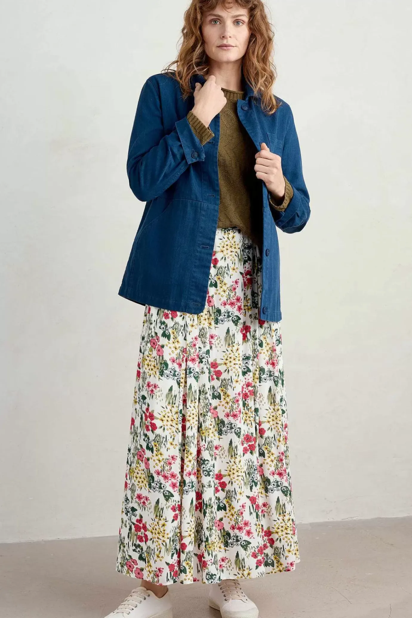 Seasalt Cornwall Lethlean Pleated Maxi Skirt<Women Skirts