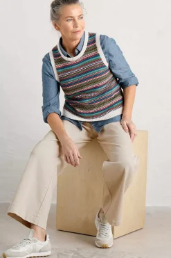Seasalt Cornwall Little Grebe Fair Isle Vest<Women Knitwear