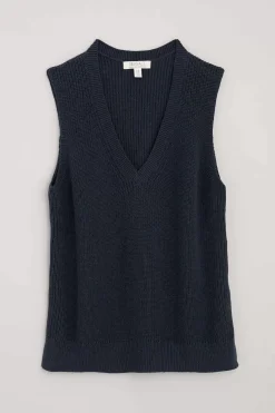 Seasalt Cornwall Lookout Point V-Neck Knitted Vest<Women Knitwear