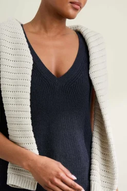 Seasalt Cornwall Lookout Point V-Neck Knitted Vest<Women Knitwear
