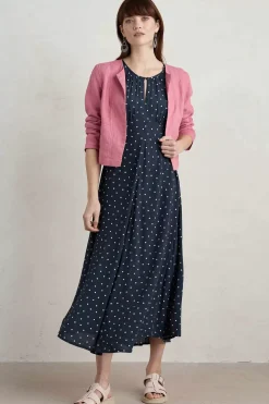 Seasalt Cornwall Marsh Violet Short Sleeve Empire Line Dress<Women Dresses