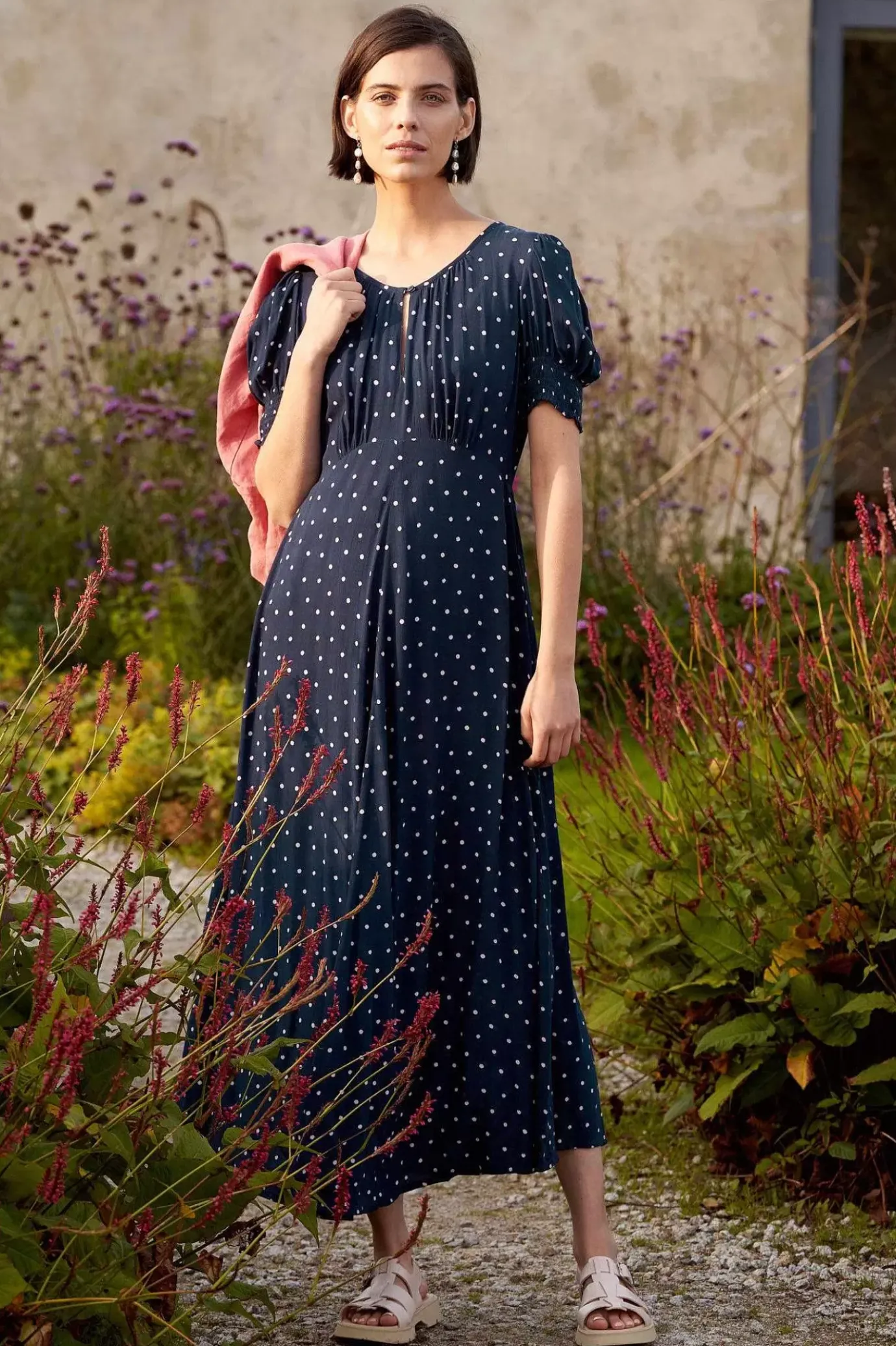 Seasalt Cornwall Marsh Violet Short Sleeve Empire Line Dress<Women Dresses