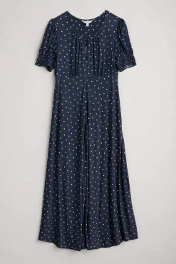 Seasalt Cornwall Marsh Violet Short Sleeve Empire Line Dress<Women Dresses