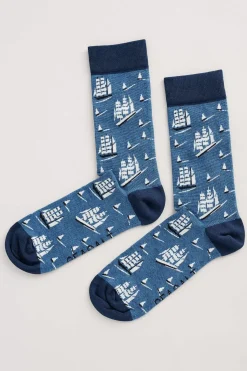 Seasalt Cornwall Men's Arty Organic Cotton Socks<Men Socks