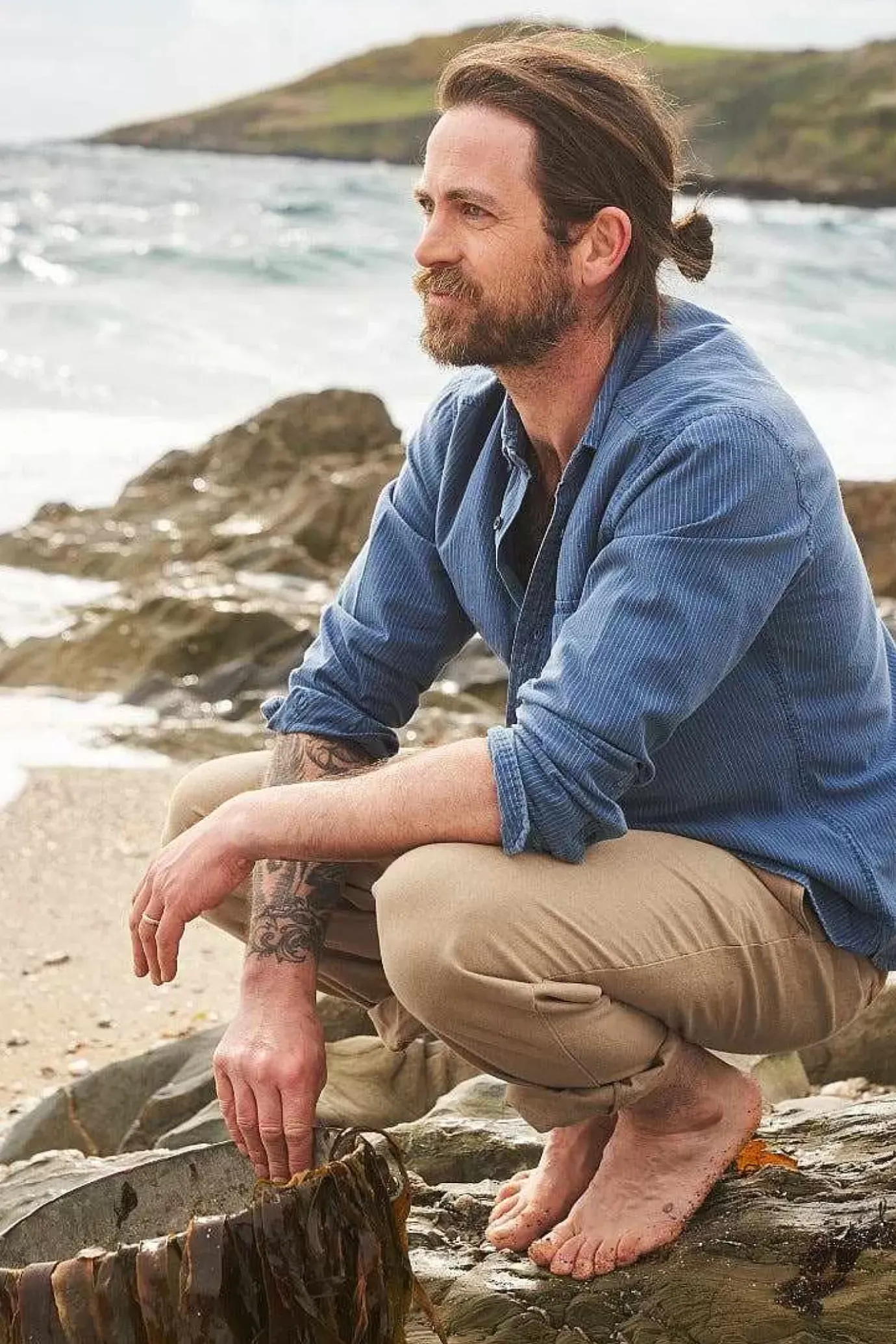 Seasalt Cornwall Men's Ayre Organic Cotton Shirt<Men Tops & T-Shirts