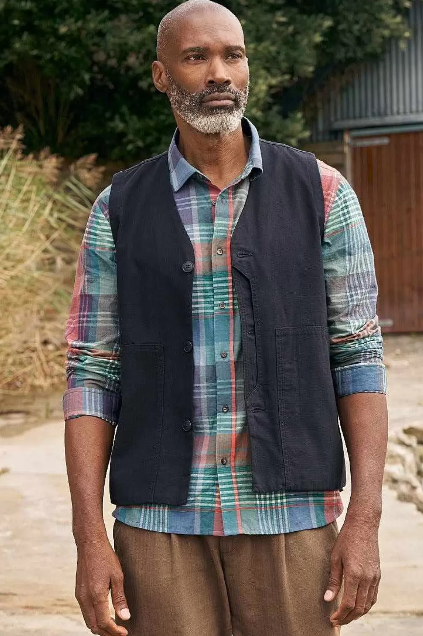Seasalt Cornwall Men's Banyan Checked Cotton Shirt<Men Tops & T-Shirts