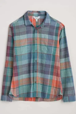 Seasalt Cornwall Men's Banyan Checked Cotton Shirt<Men Tops & T-Shirts