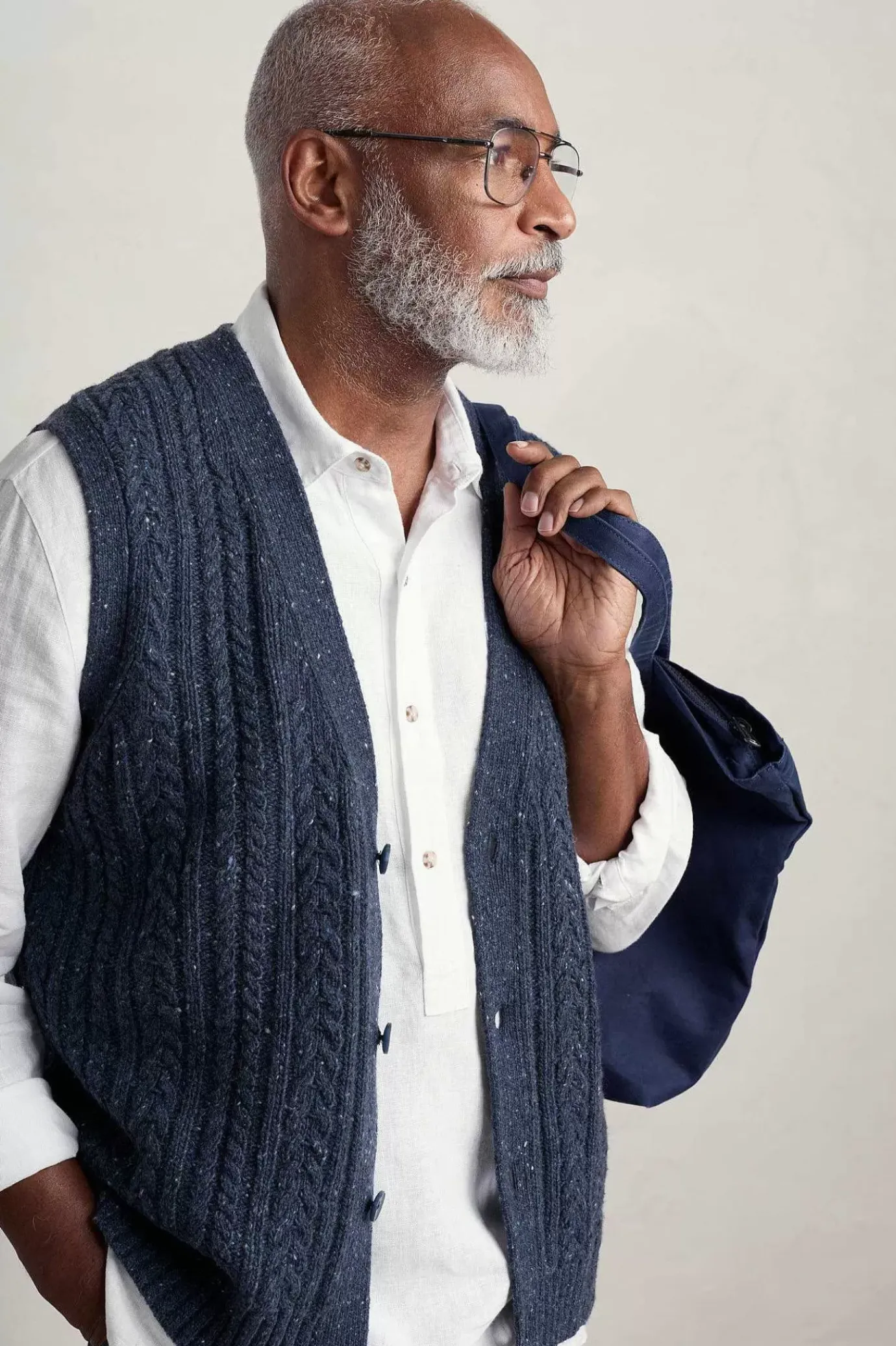 Seasalt Cornwall Men's Boulder Perch Knitted Vest<Men Knitwear