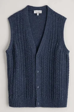 Seasalt Cornwall Men's Boulder Perch Knitted Vest<Men Knitwear
