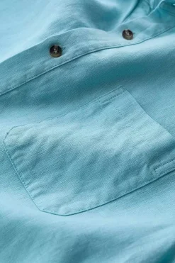 Seasalt Cornwall Men's Carne Short Sleeve Linen Shirt<Men Tops & T-Shirts