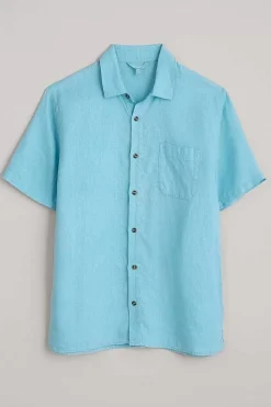 Seasalt Cornwall Men's Carne Short Sleeve Linen Shirt<Men Tops & T-Shirts