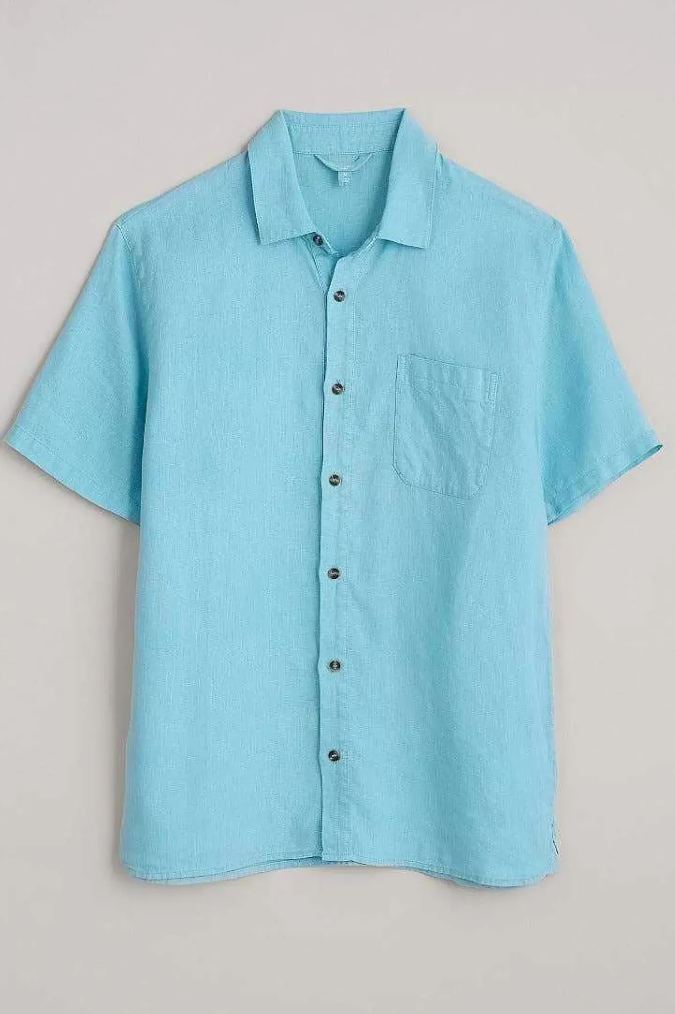 Seasalt Cornwall Men's Carne Short Sleeve Linen Shirt<Men Tops & T-Shirts