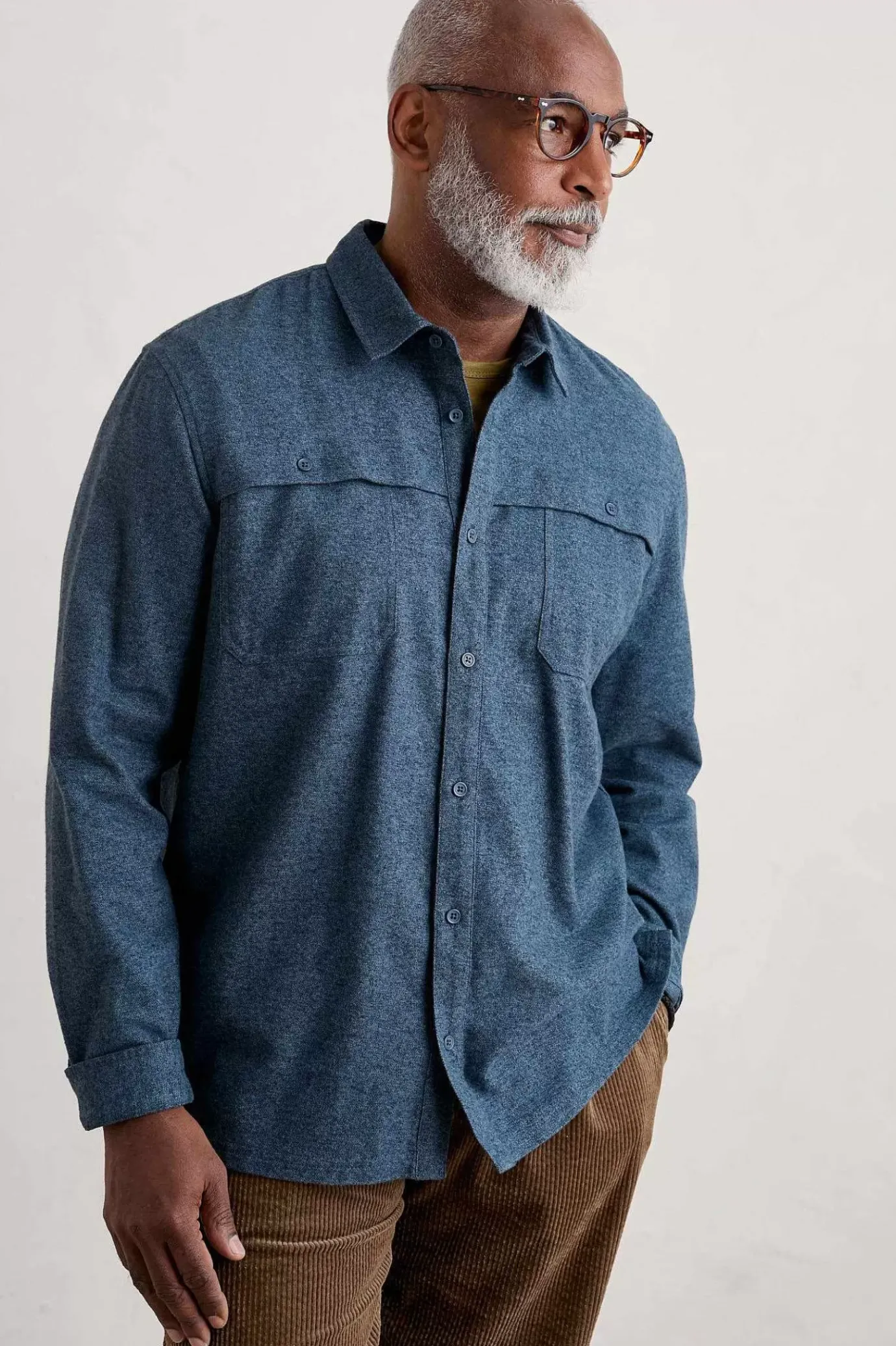 Seasalt Cornwall Men's Chandlery Flannel Overshirt<Men Tops & T-Shirts