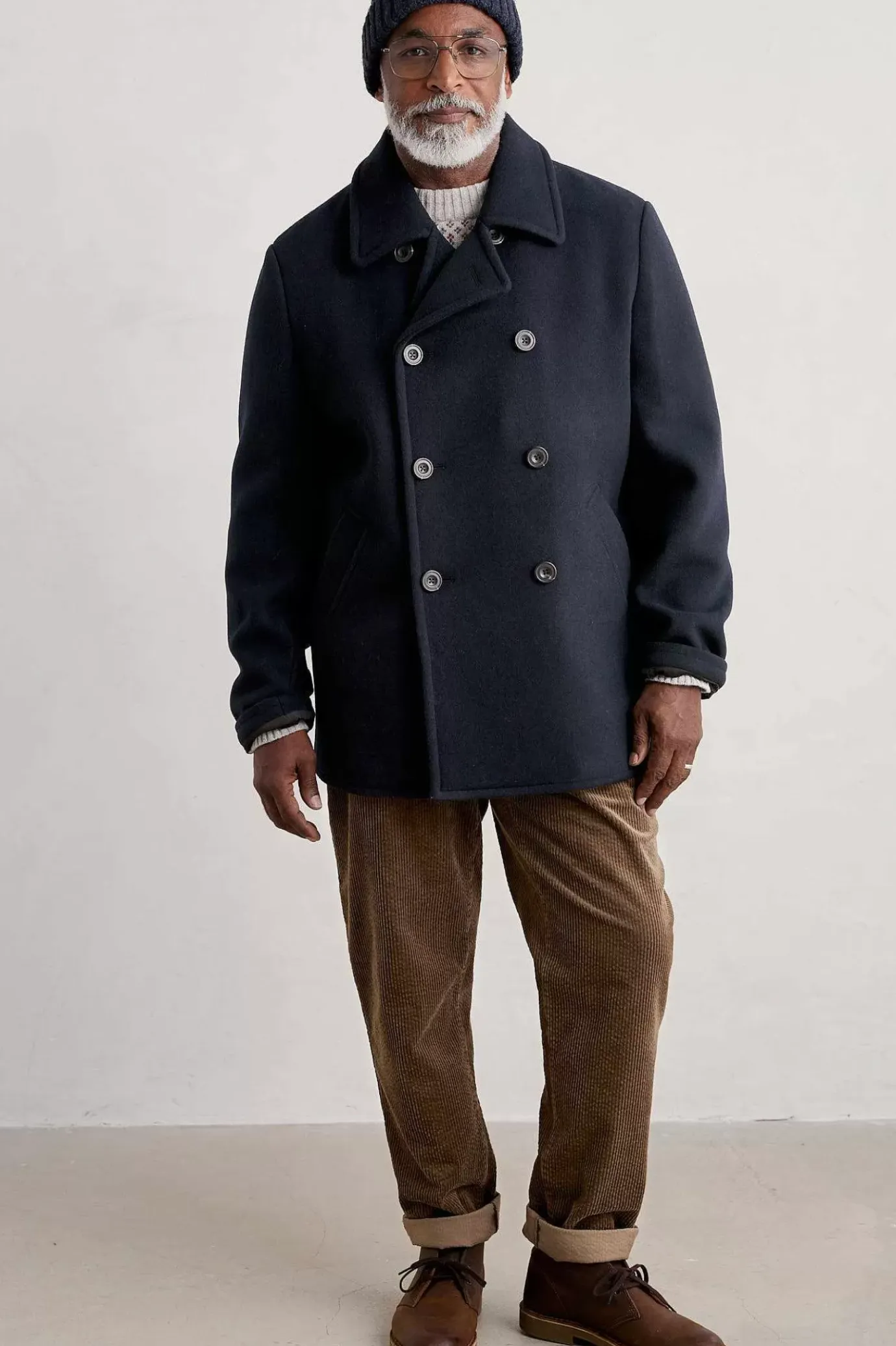 Seasalt Cornwall Men's Channel Wool Blend Coat<Men Coats & Jackets