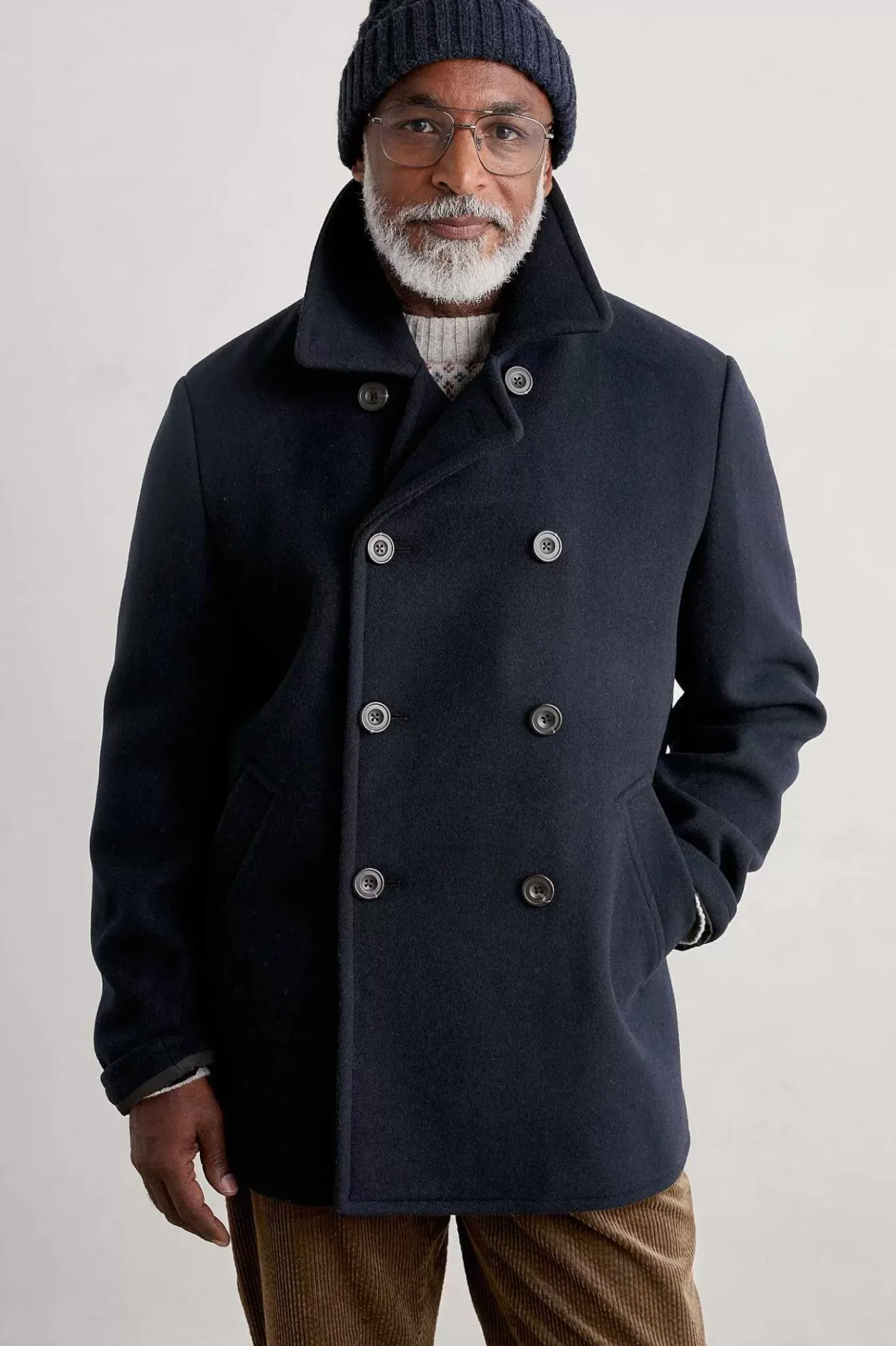 Seasalt Cornwall Men's Channel Wool Blend Coat<Men Coats & Jackets