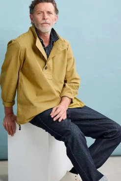 Seasalt Cornwall Men's Clay Stone Organic Cotton Pullover Smock<Men Tops & T-Shirts