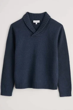 Seasalt Cornwall Men's Daver Shawl Neck Jumper<Men Knitwear