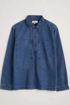 Seasalt Cornwall Men's Hawser Denim Overshirt<Men Tops & T-Shirts