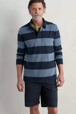 Seasalt Cornwall Men's Herdsman Organic Cotton Rugby Top<Men Tops & T-Shirts
