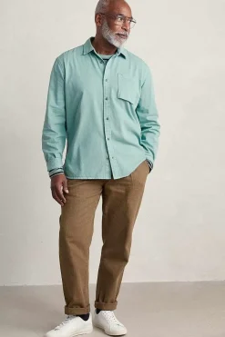 Seasalt Cornwall Men's Jackdaw Cotton Twill Shirt (Gots)<Men Tops & T-Shirts