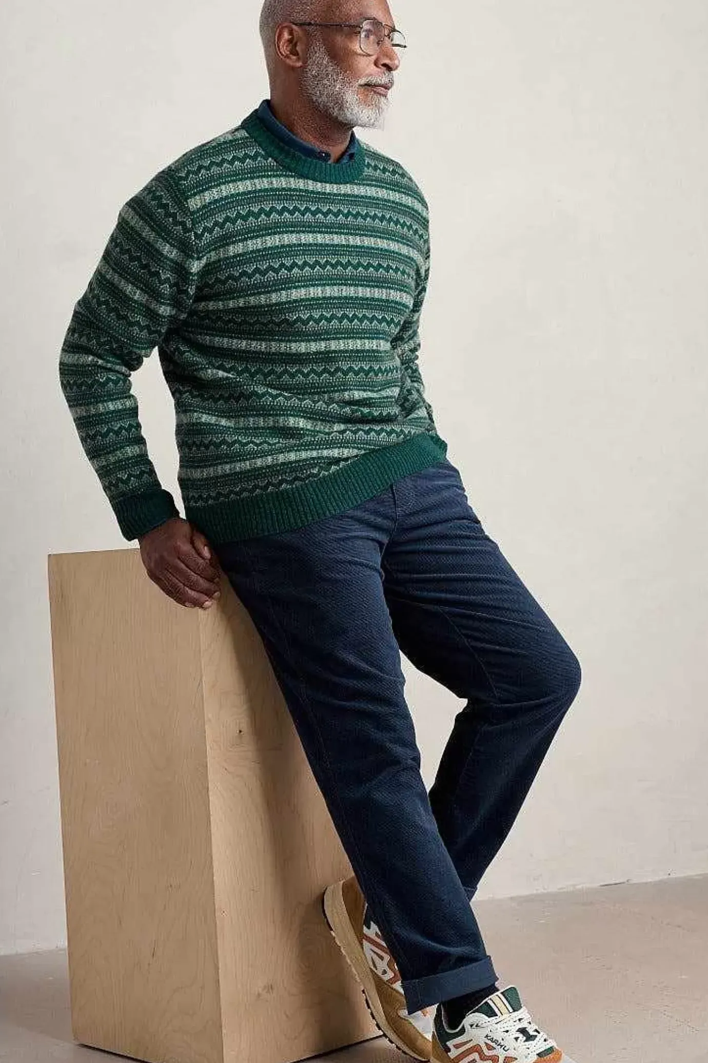 Seasalt Cornwall Men's Layline Fair Isle Jumper<Men Knitwear