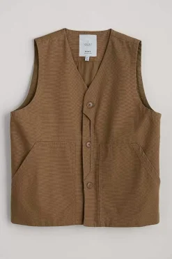 Seasalt Cornwall Men's Organic Cotton Metern Waistcoat<Men Coats & Jackets
