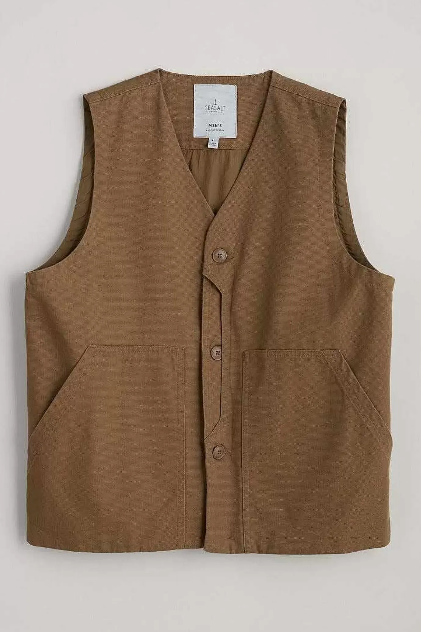 Seasalt Cornwall Men's Organic Cotton Metern Waistcoat<Men Coats & Jackets