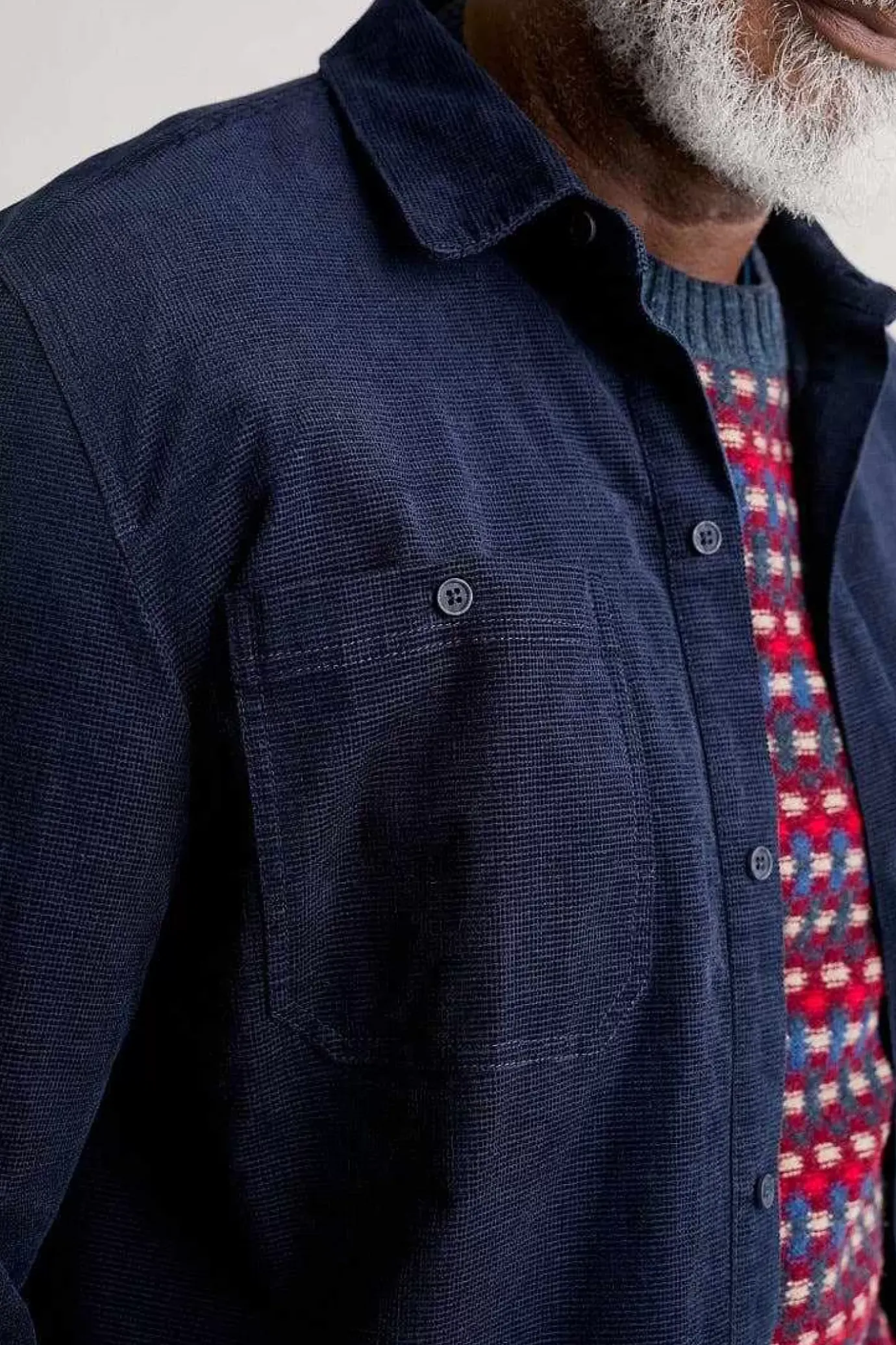 Seasalt Cornwall Men's Ropemaker Waffle Cord Overshirt<Men Shirts