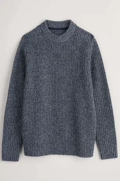 Seasalt Cornwall Men's Wheelwright Ribbed Lambswool Blend Jumper<Men Knitwear