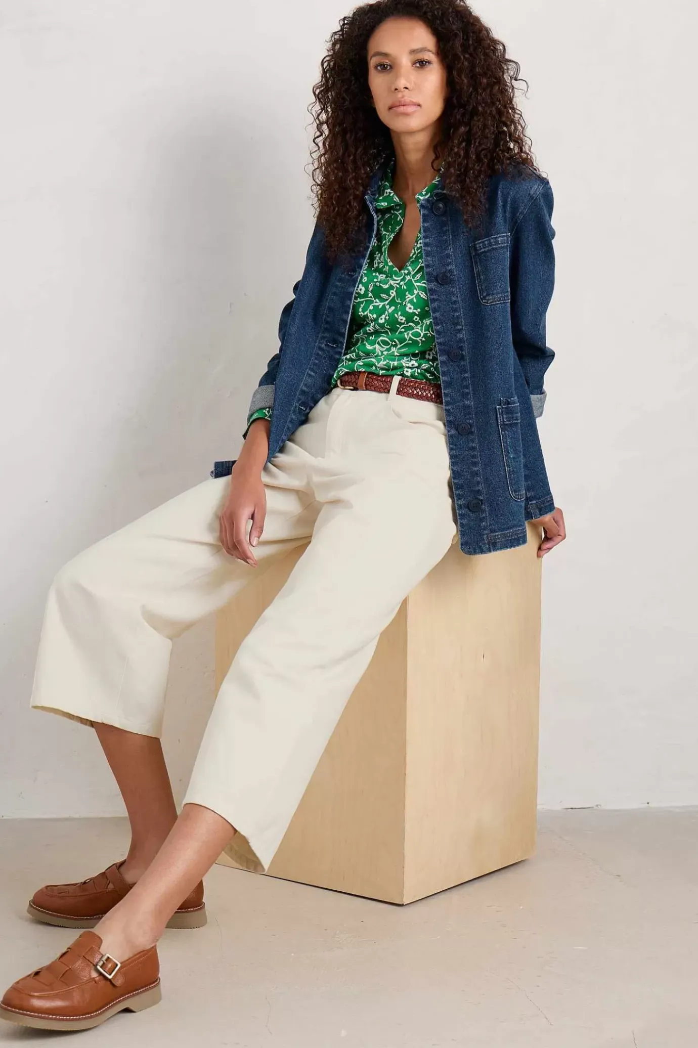 Seasalt Cornwall Misty Sky Organic Cotton Shirt<Women Tops