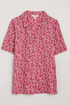 Seasalt Cornwall Misty Sky Short Sleeve Jersey Shirt<Women Tops