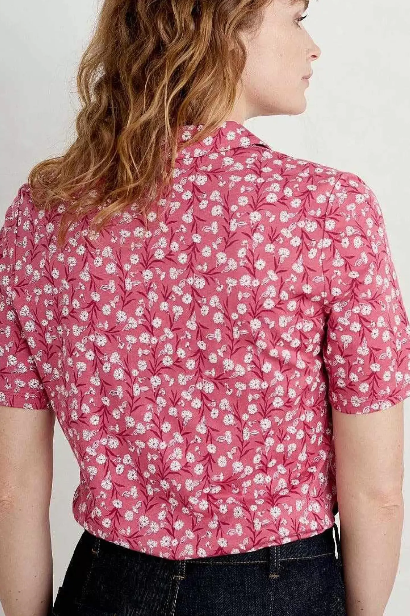 Seasalt Cornwall Misty Sky Short Sleeve Jersey Shirt<Women Tops