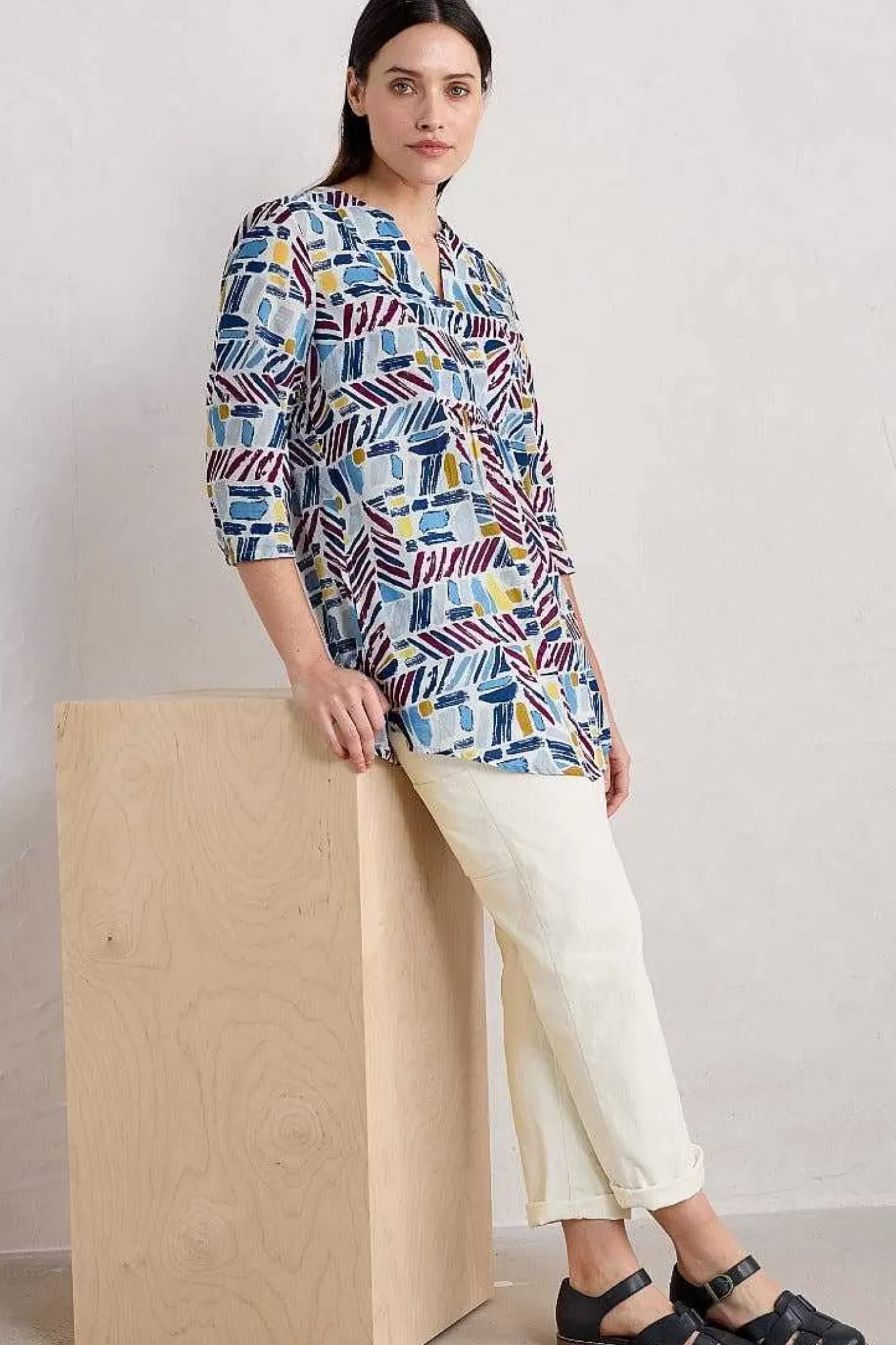 Seasalt Cornwall Op Art Organic Cotton Tunic Top<Women Tunics