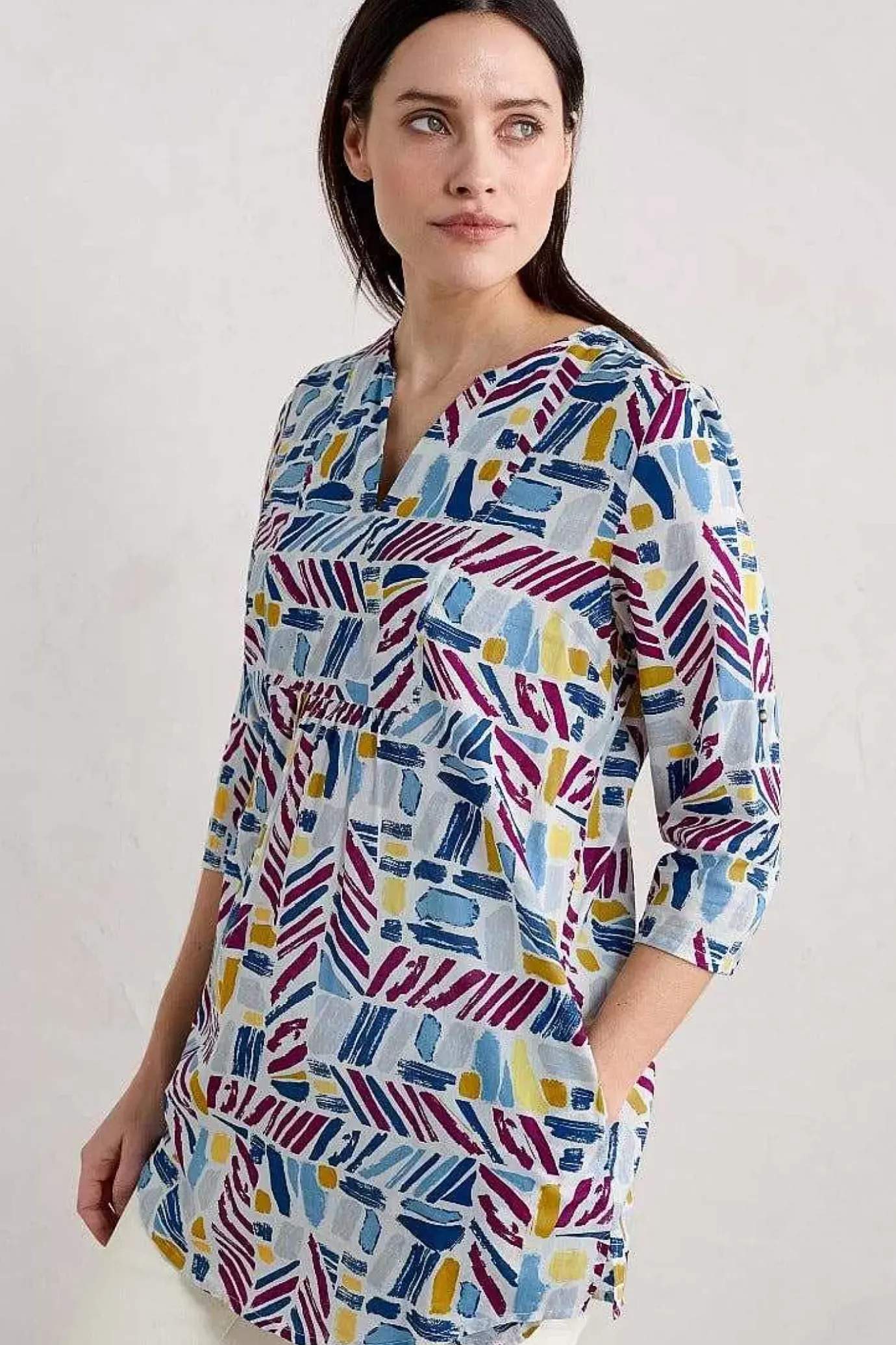 Seasalt Cornwall Op Art Organic Cotton Tunic Top<Women Tunics