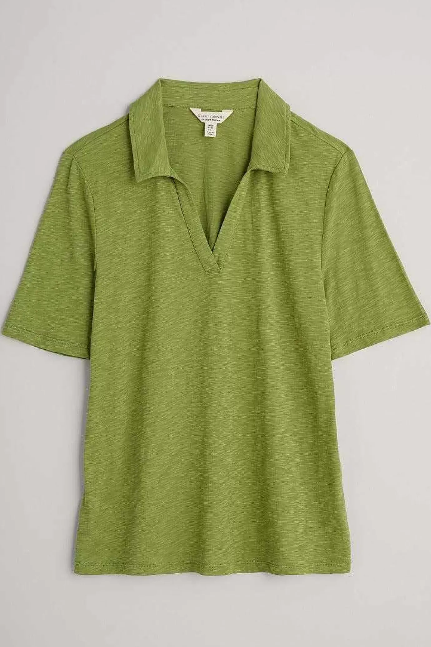 Seasalt Cornwall Owles Point Short Sleeve V-Neck Jersey Shirt<Women Tops