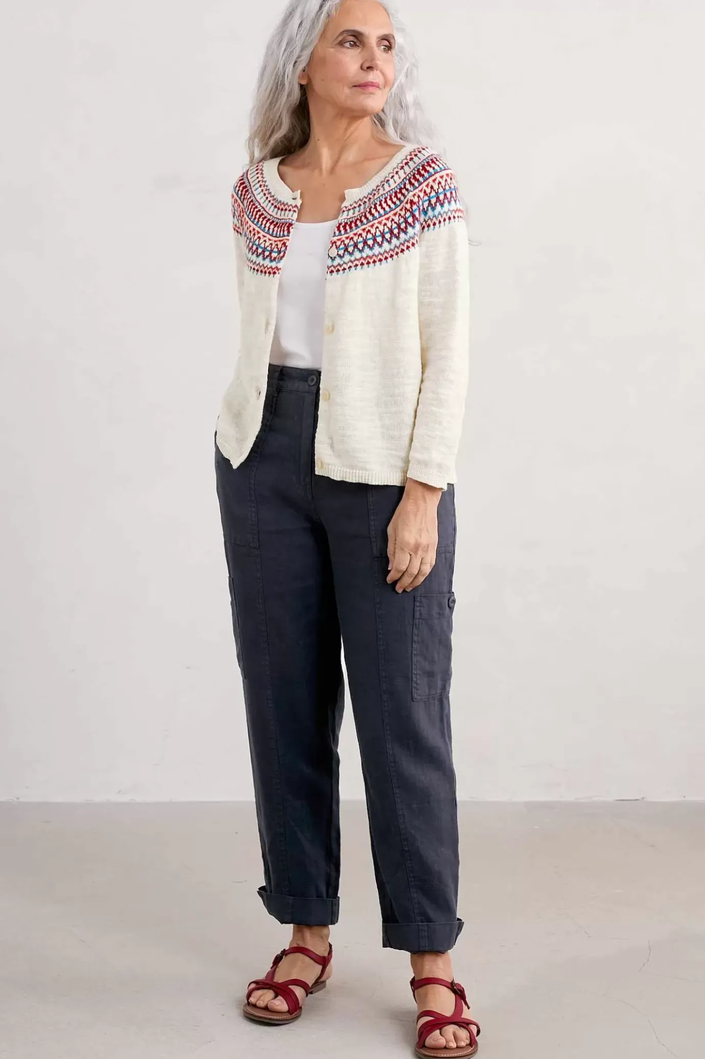 Seasalt Cornwall Penvoose Fair Isle Cardigan<Women Knitwear