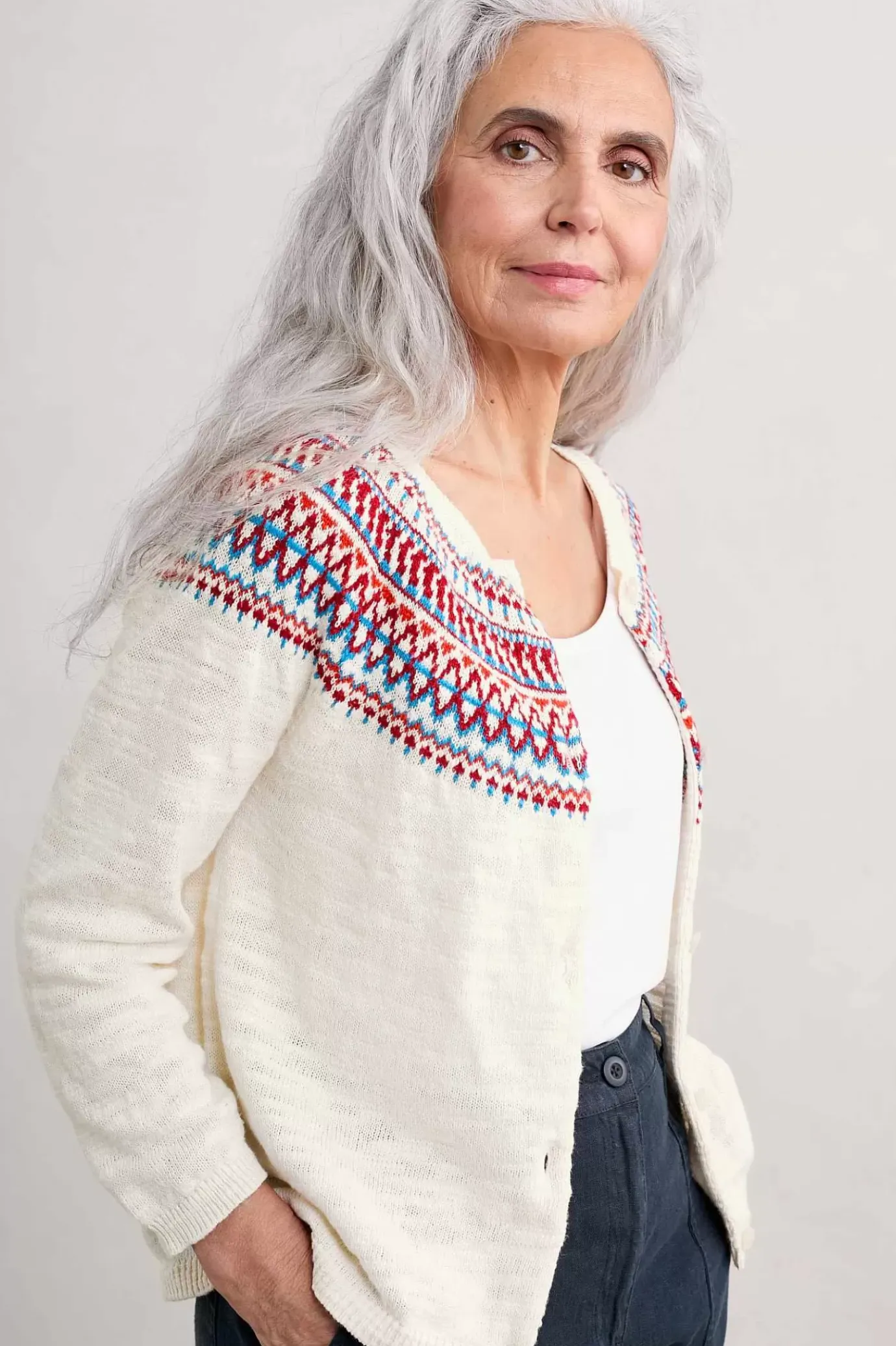Seasalt Cornwall Penvoose Fair Isle Cardigan<Women Knitwear