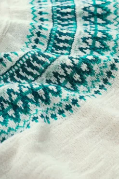 Seasalt Cornwall Penvoose Three Quarter Sleeve Fair Isle Jumper<Women Knitwear