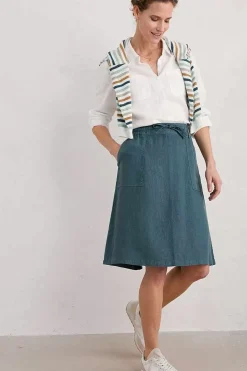Seasalt Cornwall Pepper Moth Linen Skirt<Women Skirts