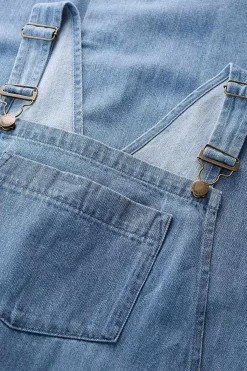 Seasalt Cornwall Porthallow Cove Wide Leg Denim Dungaree<Women Jumpsuits & Dungarees