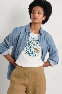 Seasalt Cornwall Printing Ink Organic Cotton T-Shirt<Women Tops