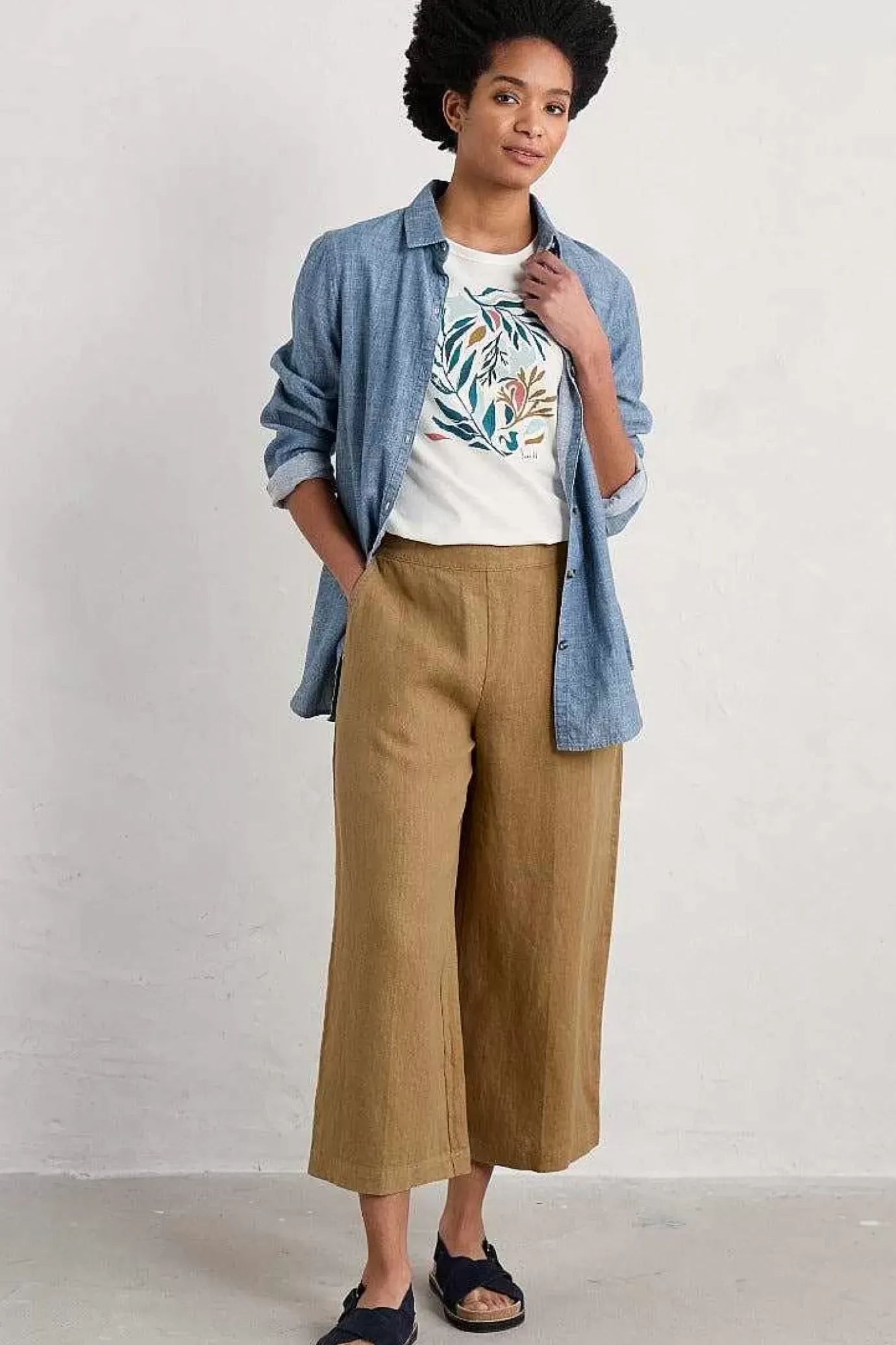 Seasalt Cornwall Printing Ink Organic Cotton T-Shirt<Women Tops