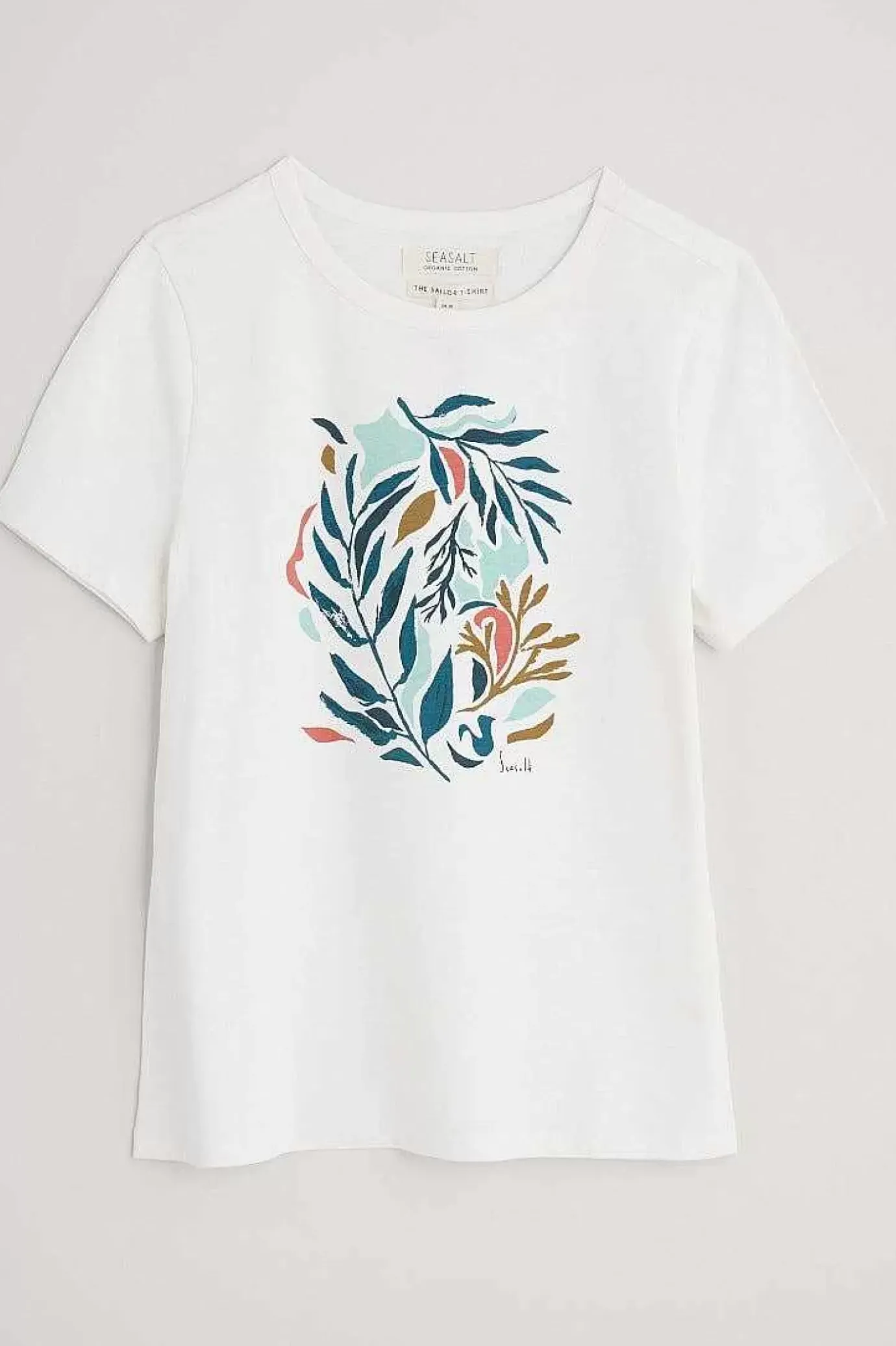 Seasalt Cornwall Printing Ink Organic Cotton T-Shirt<Women Tops