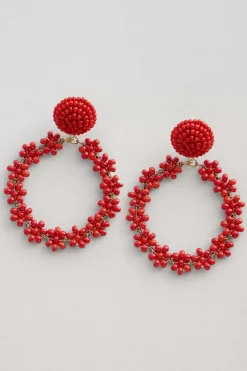 Seasalt Cornwall Redpoll Beaded Circle Earrings<Women Jewellery