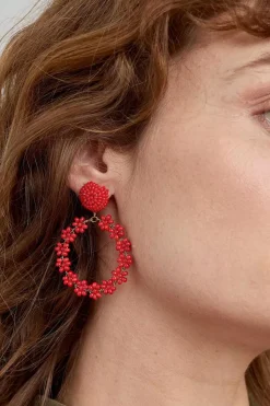 Seasalt Cornwall Redpoll Beaded Circle Earrings<Women Jewellery