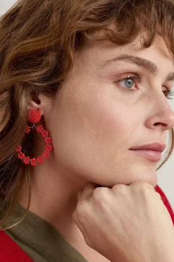 Seasalt Cornwall Redpoll Beaded Circle Earrings<Women Jewellery