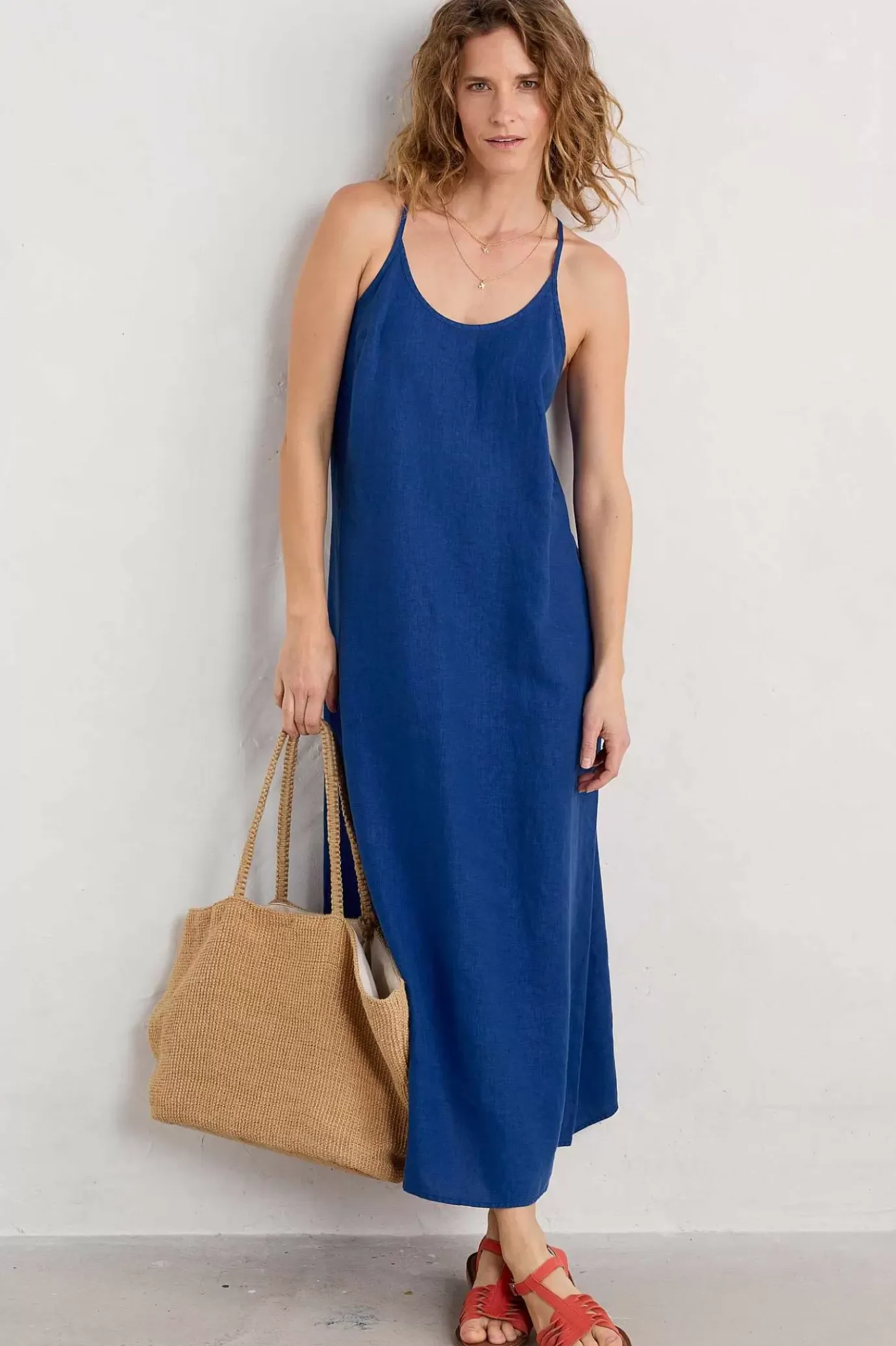 Seasalt Cornwall River Fowey Sleeveless Linen Dress<Women Dresses