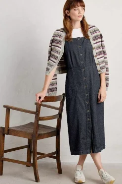 Seasalt Cornwall River Rock Midi Pinafore Dress<Women Dresses