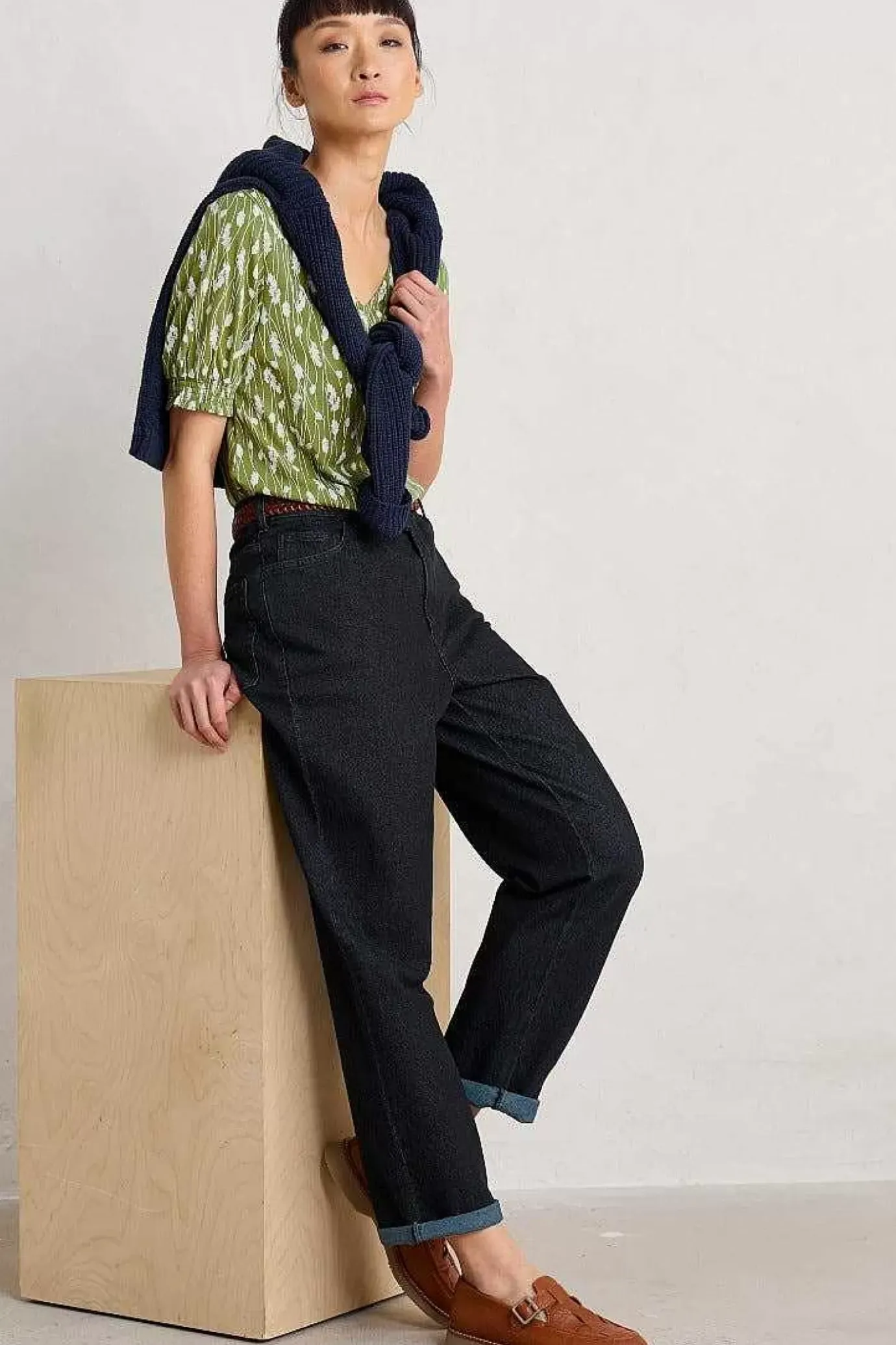 Seasalt Cornwall Rosehip V-Neck Jersey Top<Women Tops