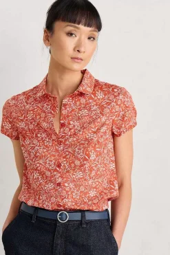 Seasalt Cornwall Rushmaker Short Sleeve Shirt<Women Tops